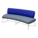 Allermuir Freeflow sofa in blue and grey fabric