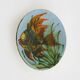 Decorative ceramic wall plate with fish decoration by Puigdemont.