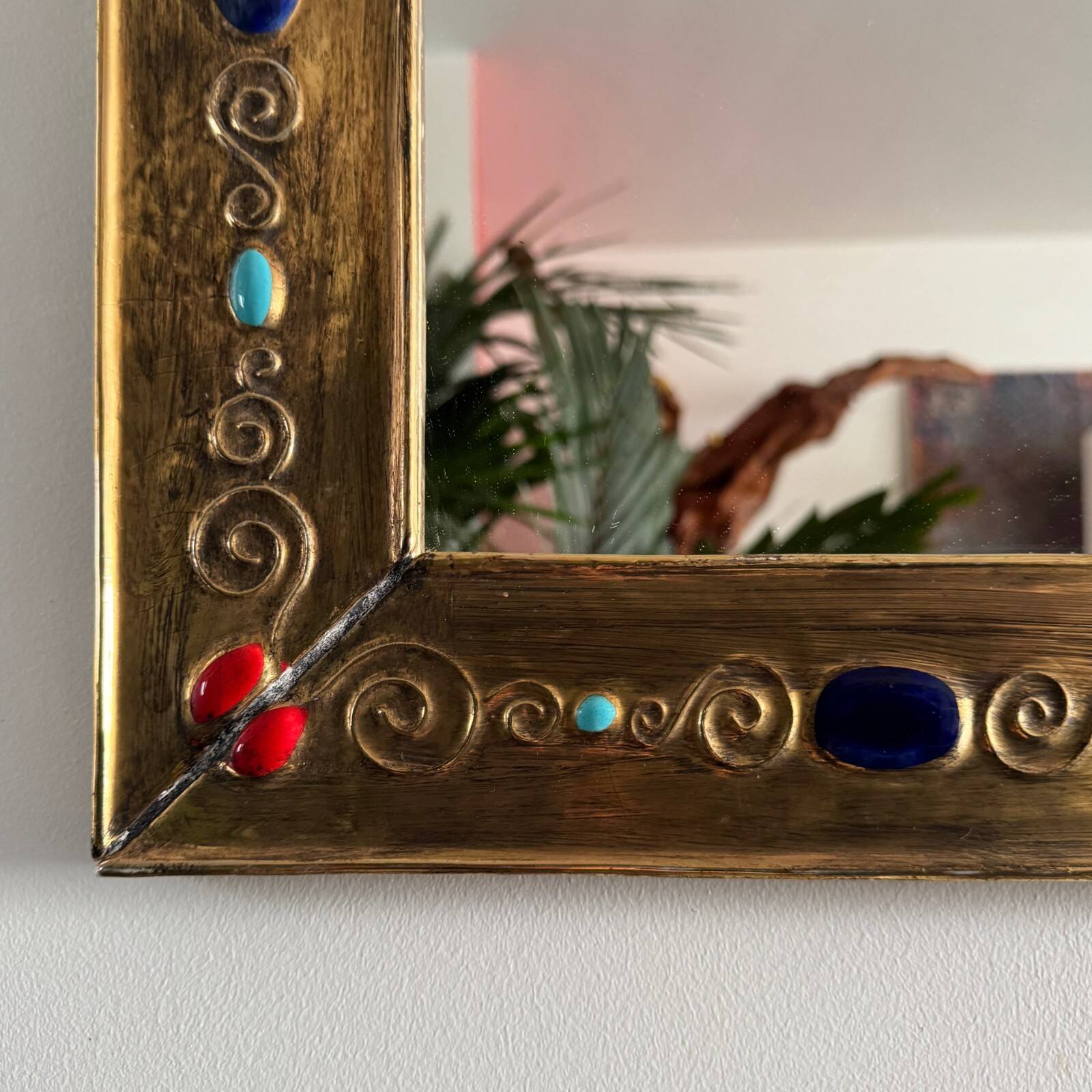 20th century ceramic mirror by François Lembo