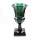 Art Deco vase, green crystal, Moser, Czechoslovakia, 1930s
