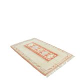 4x6 Oushak Light Blue & Beige Vintage Rug, 127x197Cm