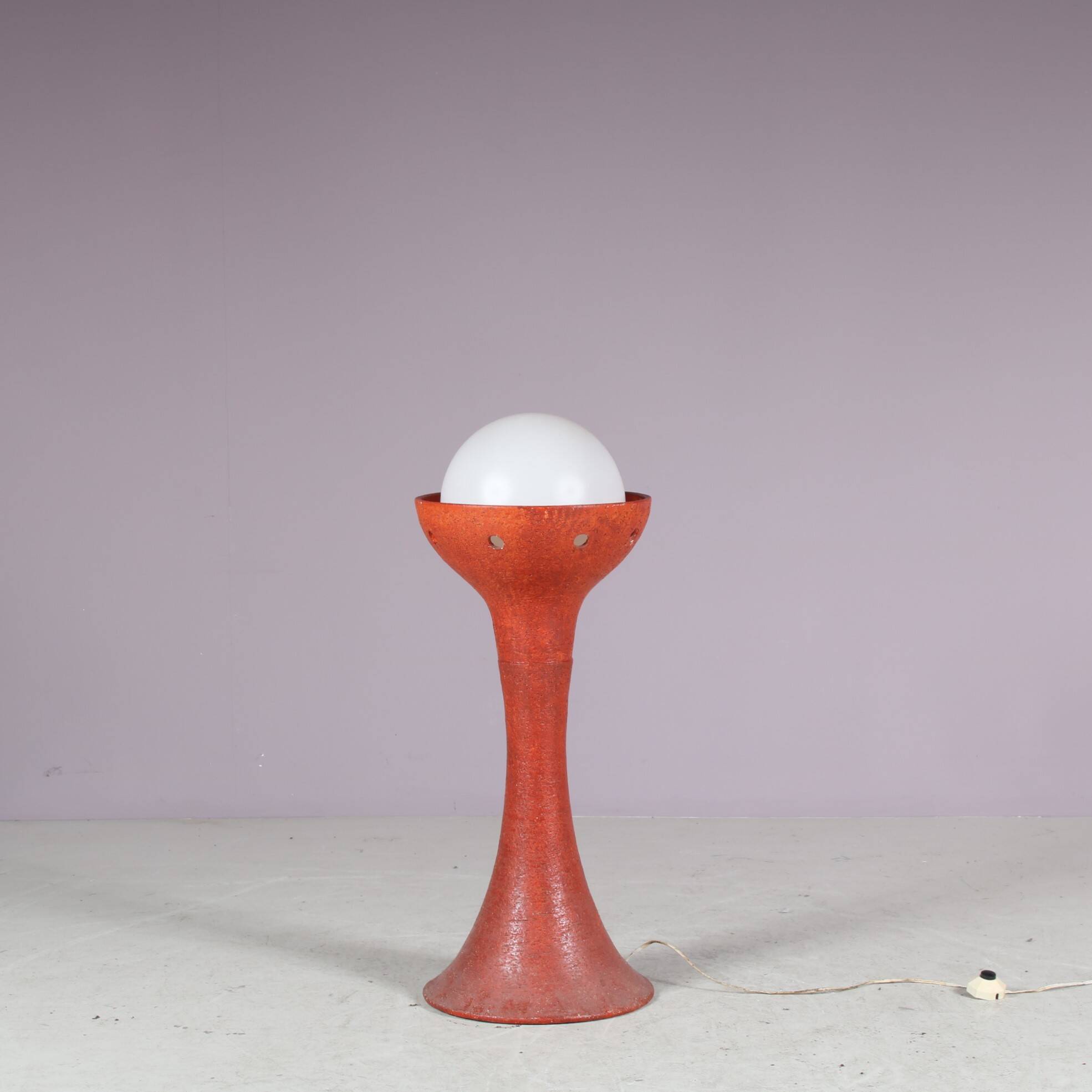 1970s Ceramics floor lamp by Doria Leuchten, Germany