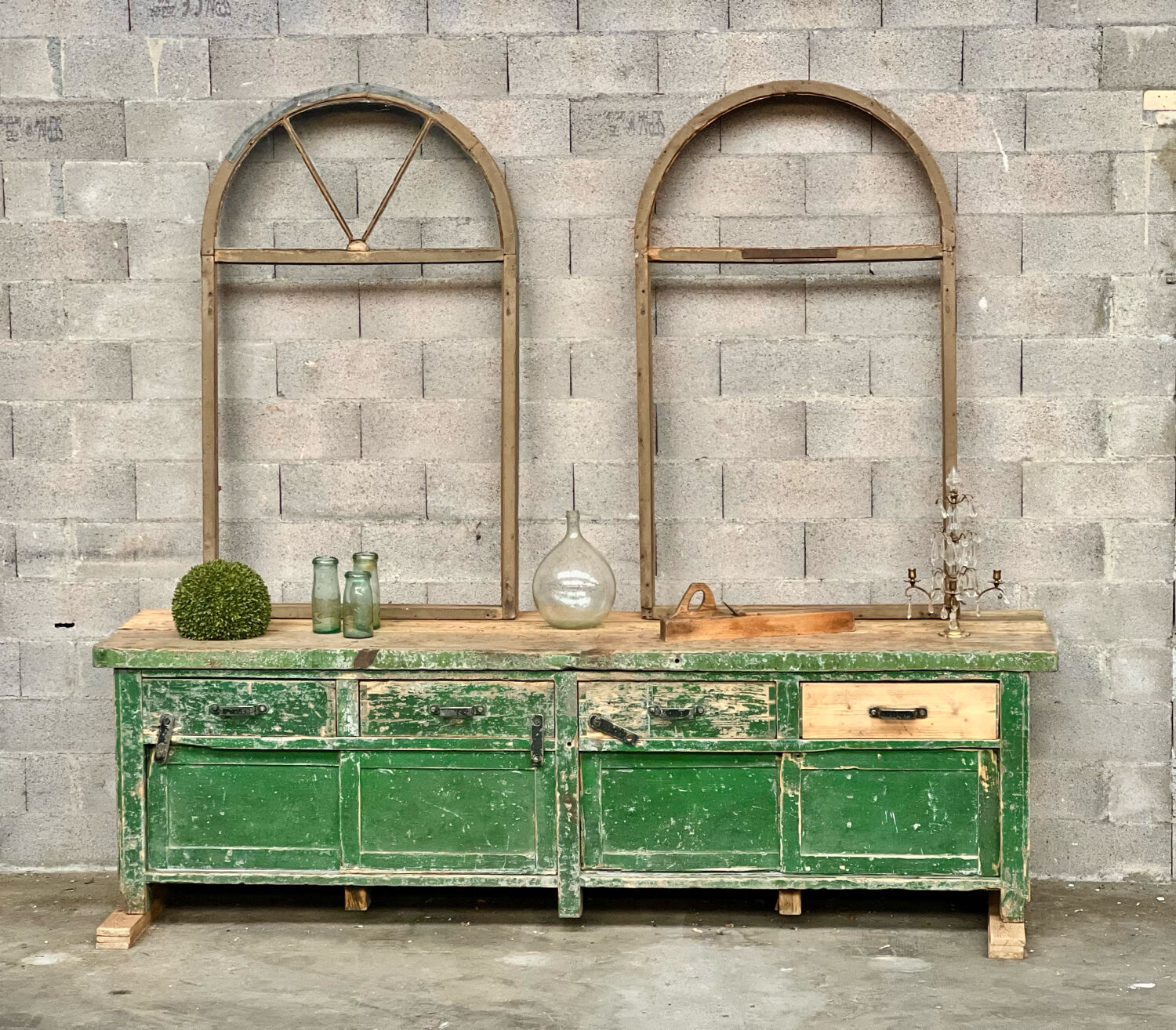 Old industrial workbench