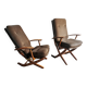 Paire de Fauteuils relax vintage de style scandinave , inclinaison réglable
