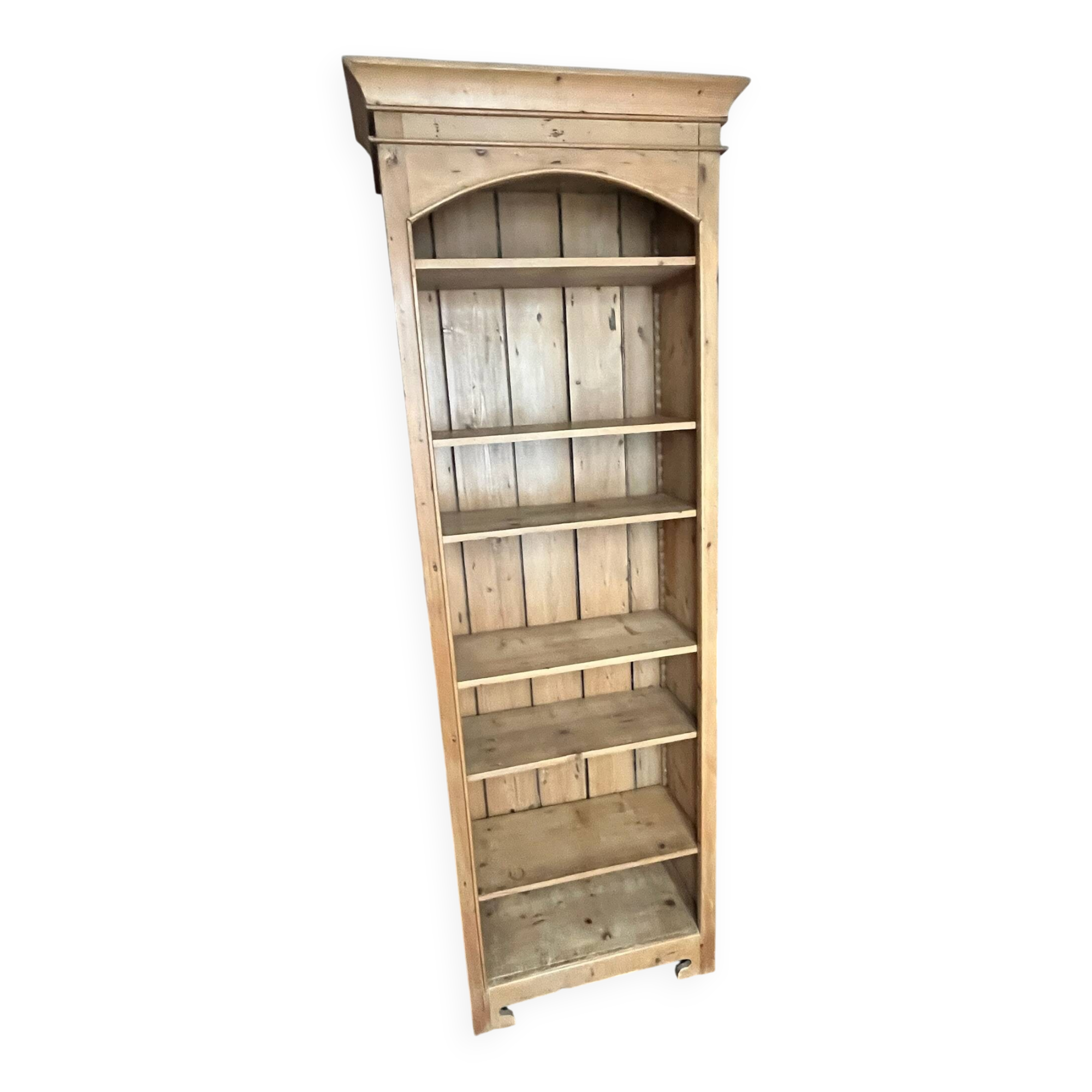 Antique library in solid pine (origin England)