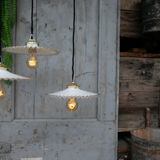 Suspension with lace opaline lampshade