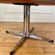 Table basse ronde bois et métal, années 70