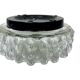 Crystal Ceiling Lamp, Wall Lamp RZB 32310 Floral Motif / Ice Glass, Germany