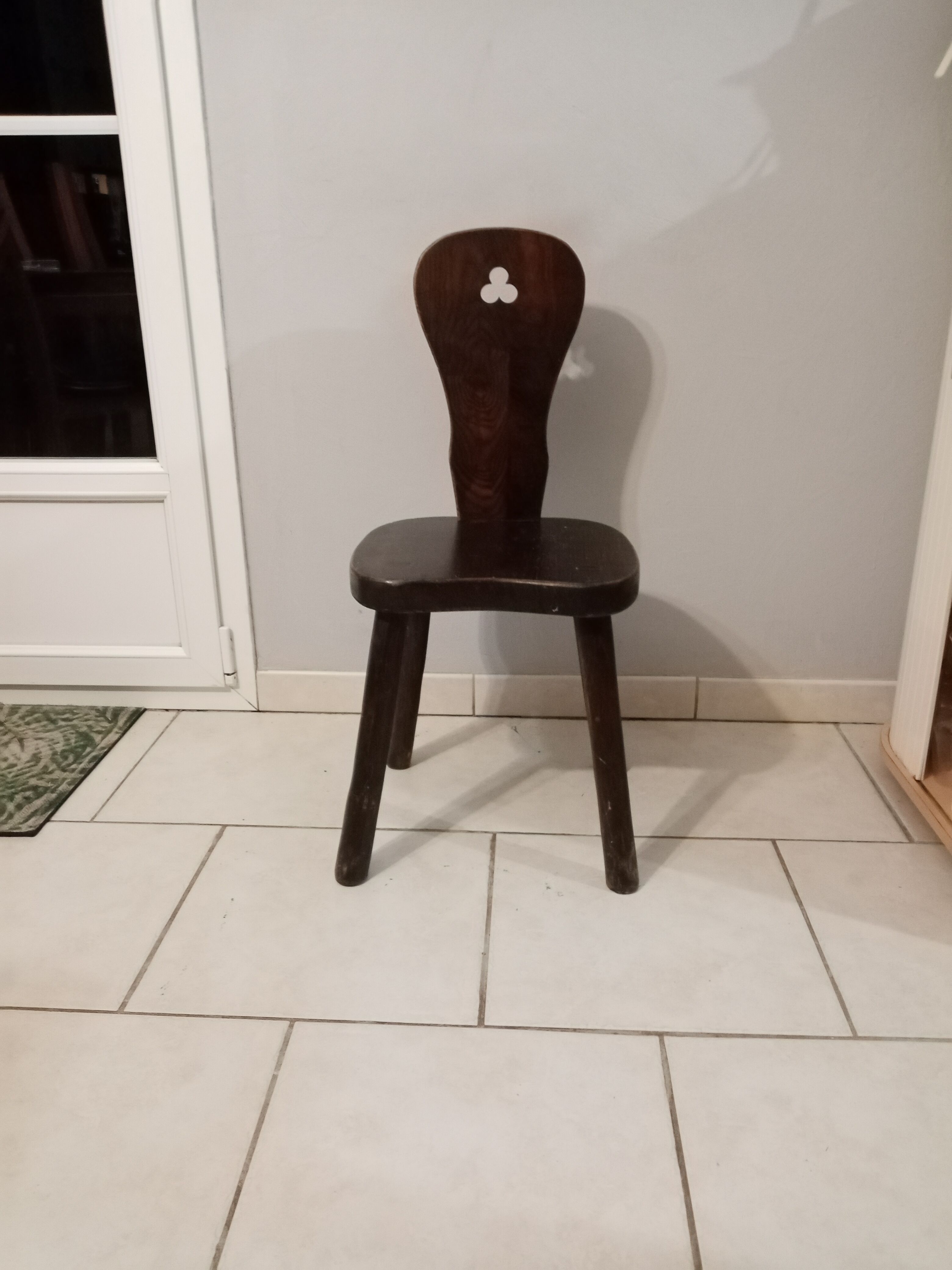 Old wooden chair brutalist vintage assembly