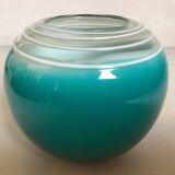 Small turquoise blue Murano style vase