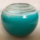 Small turquoise blue Murano style vase