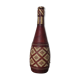 Bouteille éthnique en cuir, années 60-70
