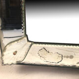 Mirror of Venice with decoration engraved with flowers