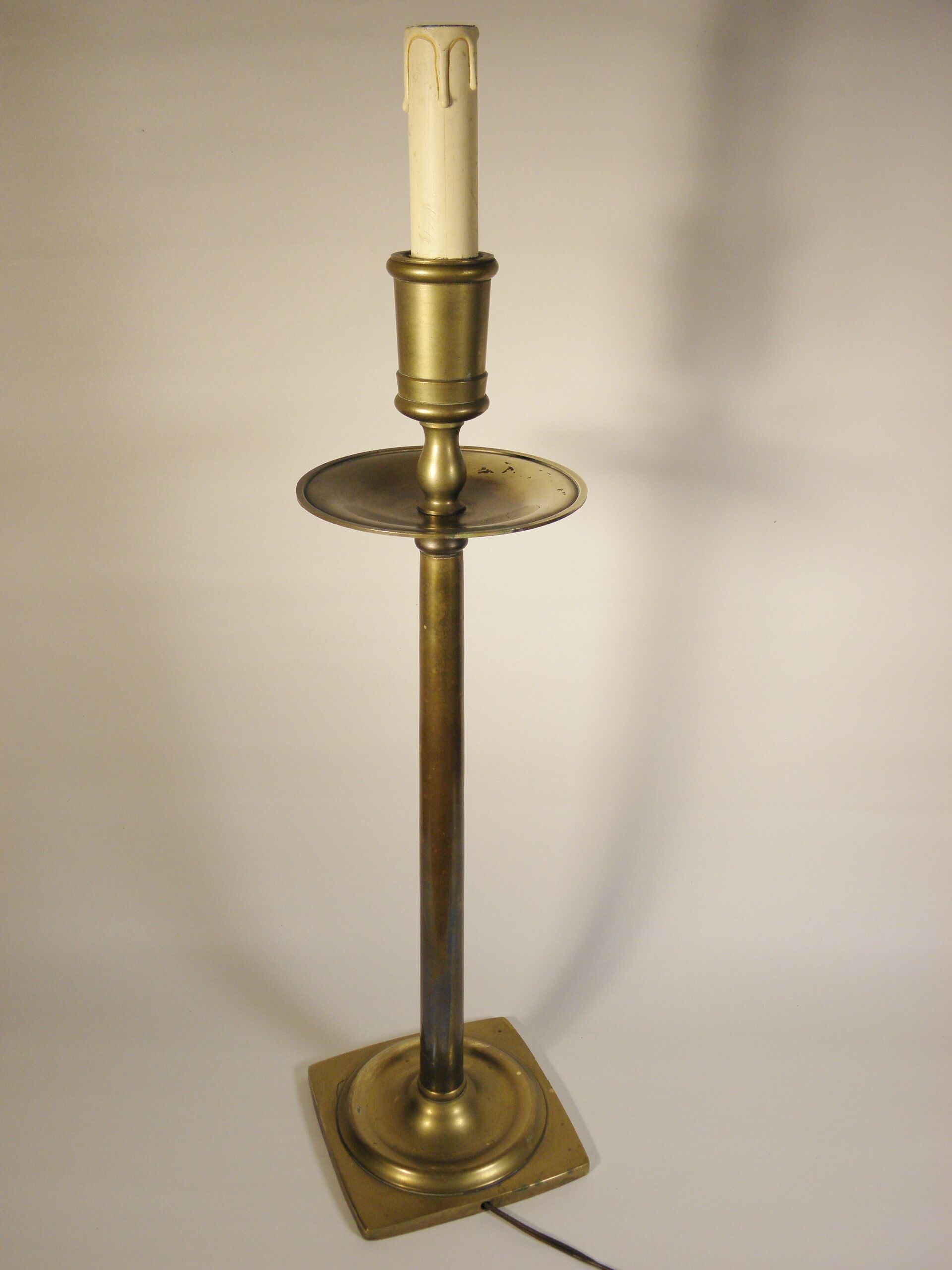 Brass "candle" lamp