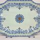 Gien, vegetable dish, soup tureen and its lid in fine earthenware, Rouen decoration.