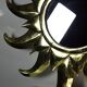 Large handcrafted sun mirror in wood and gilded stucco with gold leaf from the 1970s-80s.