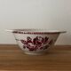 Vintage earthenware bowl with pink floral design from Badonviller.