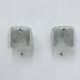Set of 2 J.T. Kalmar ice glass wall lamps sconce, 1970s, Germany