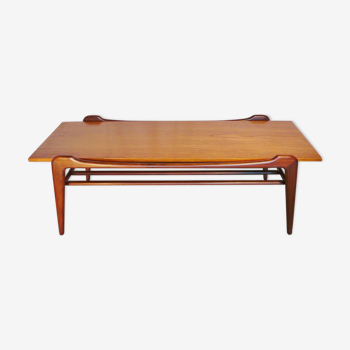 Table basse rectangulaire scandinave en teck