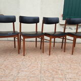 Set of 4 Scandinavian chairs by S. Chrobat for Sax