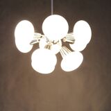 1970s Sputnik Chrome Plated 9-Flamming Chandelier by Kamenicky Senov , Czechoslovakia