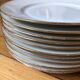 Lot of 28 porcelain plates with golden edging