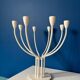 IKEA vintage candlestick model Stockholm – white 8-branch chandelier