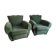 Paire de fauteuils clubs à moustache