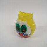 Glass vase with cat figure, Murano, Italy 1960's