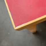 Mid-century red dining table or desk by Alvar Aalto for Artek, 1960s