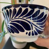 Vintage hard blue & white ceramic bowl - Anfora: art from Madagascar - TBEG!