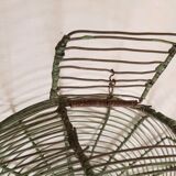 Spherical bird cage green metal