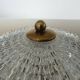 Wall lamp " starred " 2 fires, diamond glass and brass years 50 60