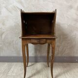 Small Louis XV wooden bedside table in country style