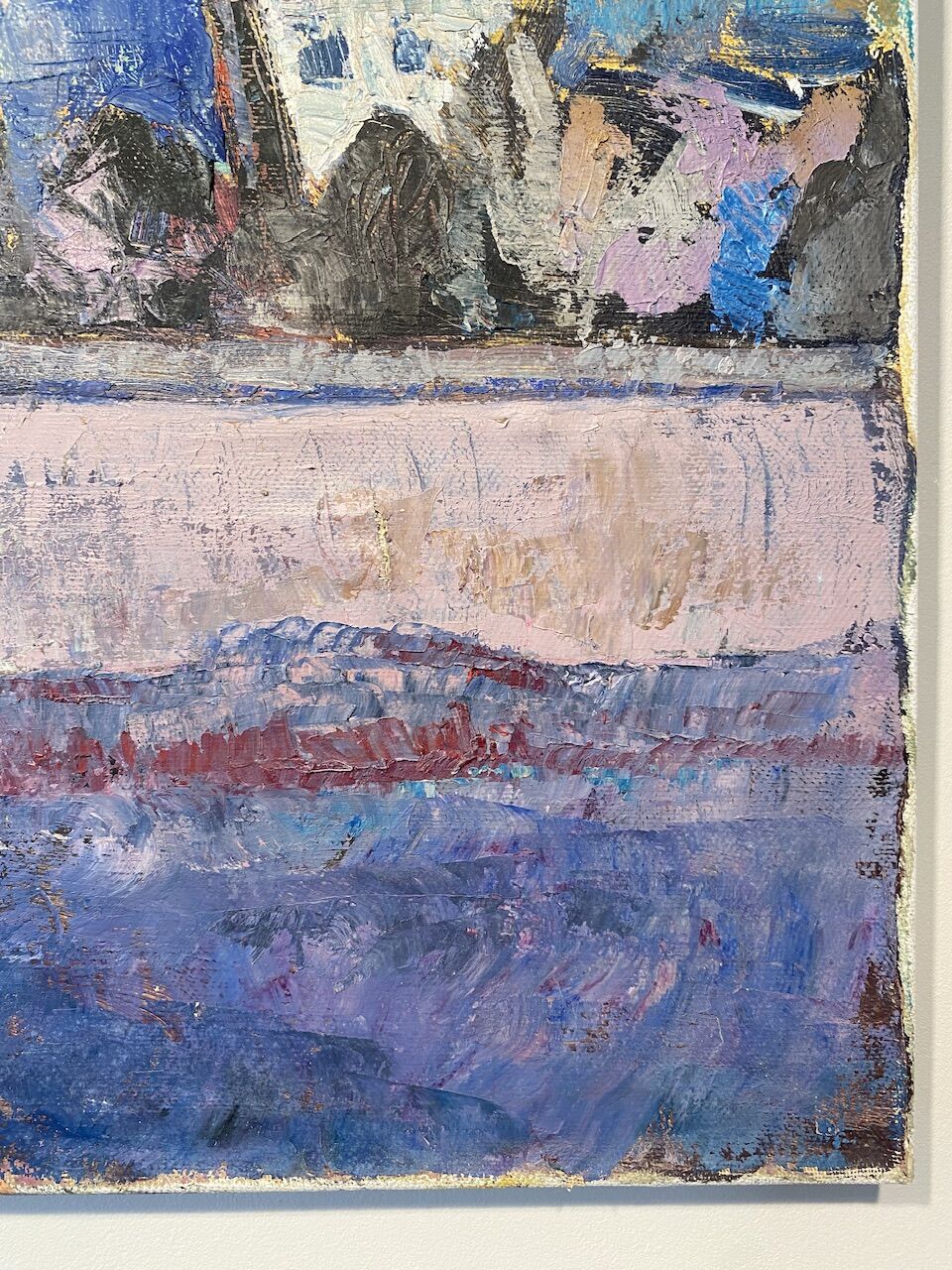 Old painting, urban landscape, 70s