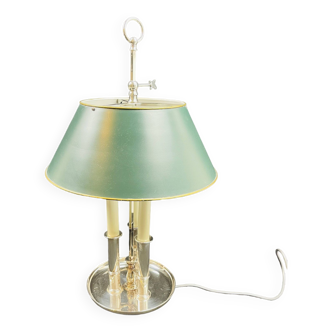 Lampe bouillotte en bronze argenté