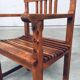 Dutch Modernist Carved Oak Side Chair, 1920s