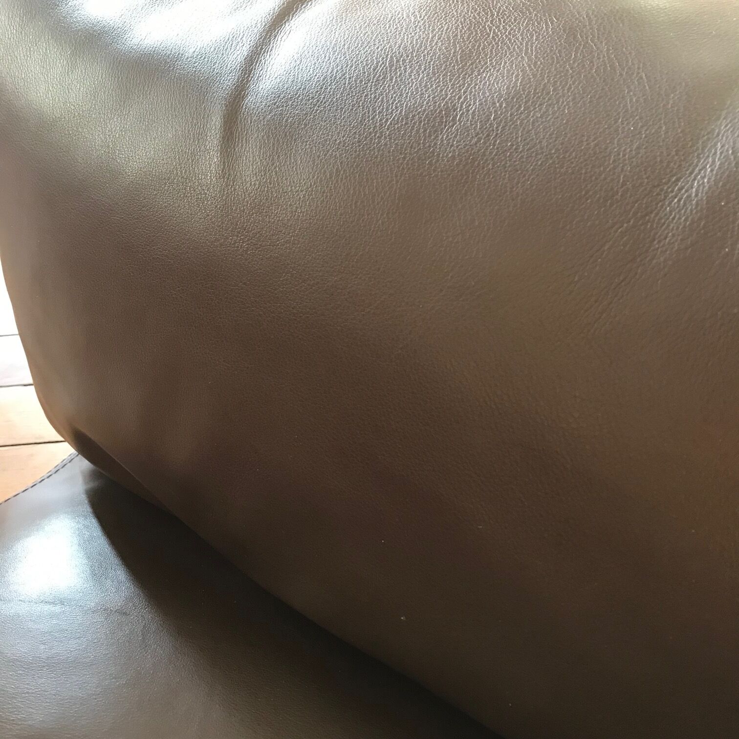 Set of 2 metal and brown leather armchairs Julie Prisca