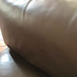 Set of 2 metal and brown leather armchairs Julie Prisca