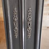 Old 2-door bookcase with black patina