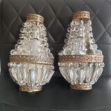 Pair of hot air balloon sconces with tassels