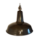 Black enamel industrial lamp