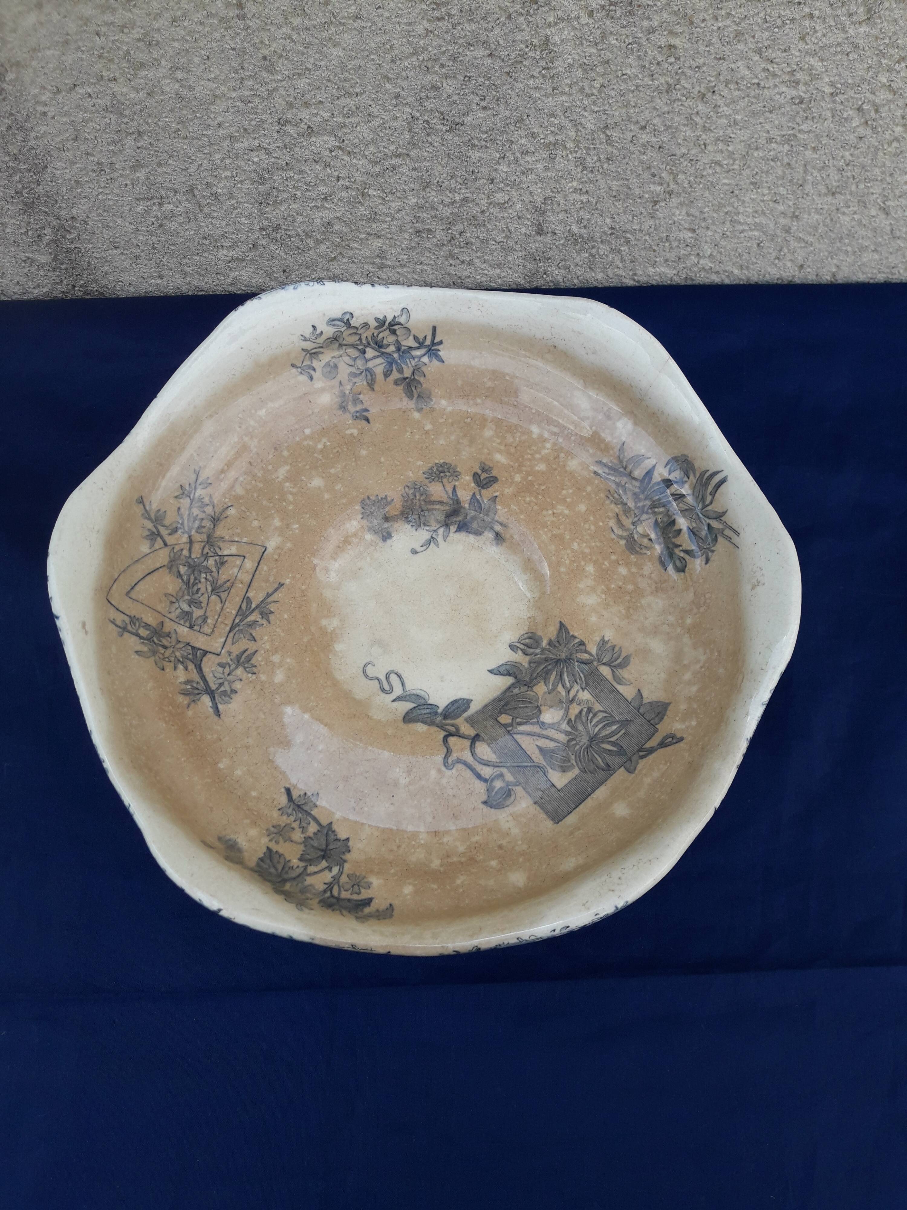 Earthworks Compotier The large emile bourgeois depot model Regency diam 23.5 cm