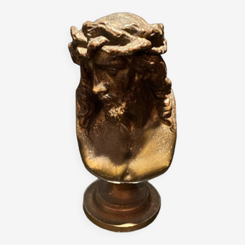 Bronze bust of Jesus Christ.