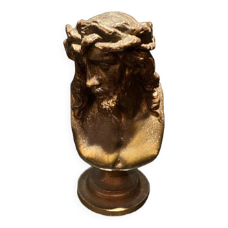 Bronze bust of Jesus Christ.