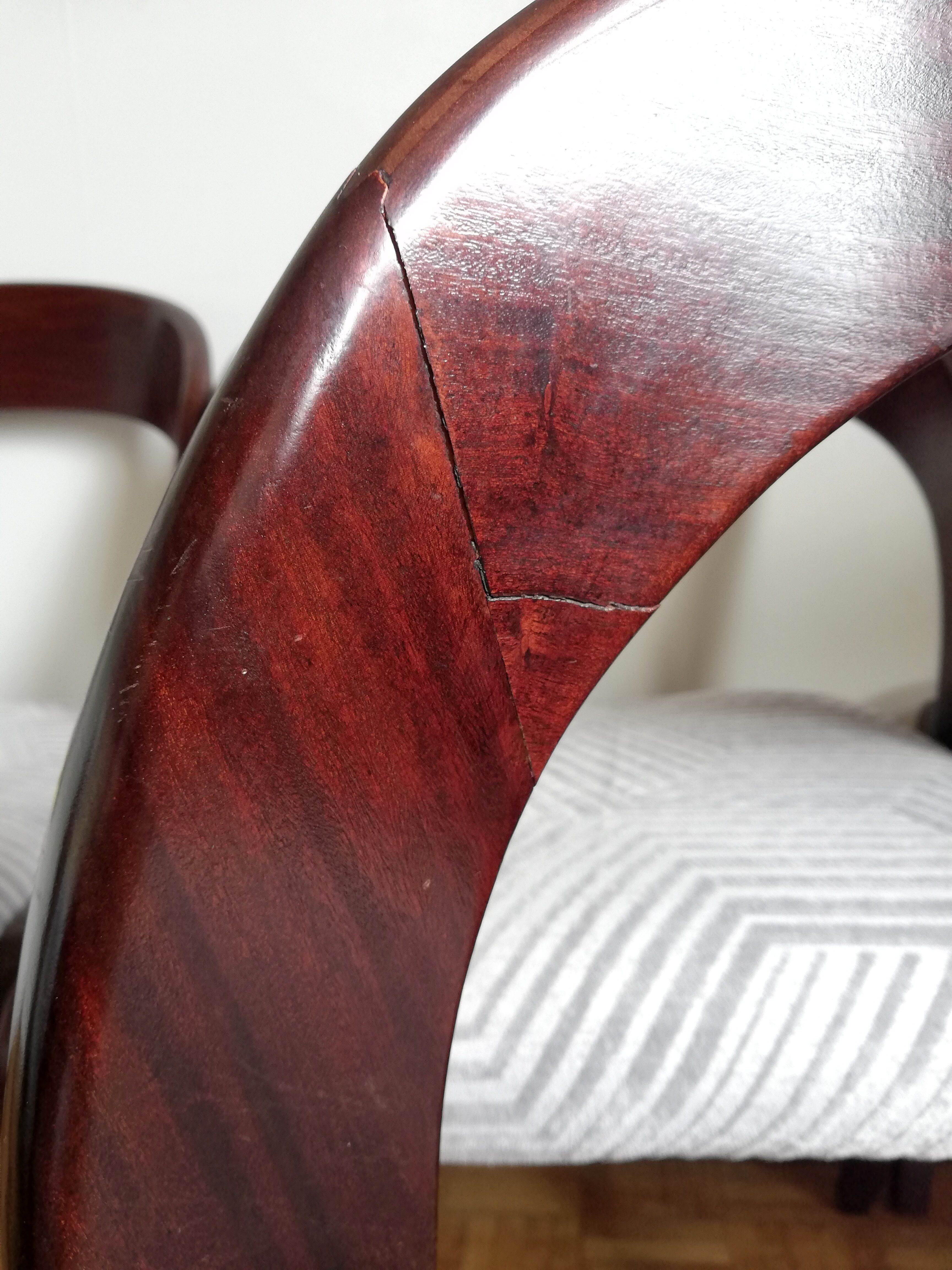 Suite of 4 Baumann gondola chairs renovated