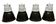 Set of 4 Industrial  Black Enamel Pendant Lamps from Elektrosvit, 1970s