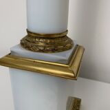 Pied en bronze doré et opaline classique empire
