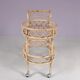 1950s bamboo trolley with two glass tops Italy