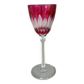 Baccarat: 1 verre à vin cristal doublé et haute jambe, 19 cm. 7 disponibles B794